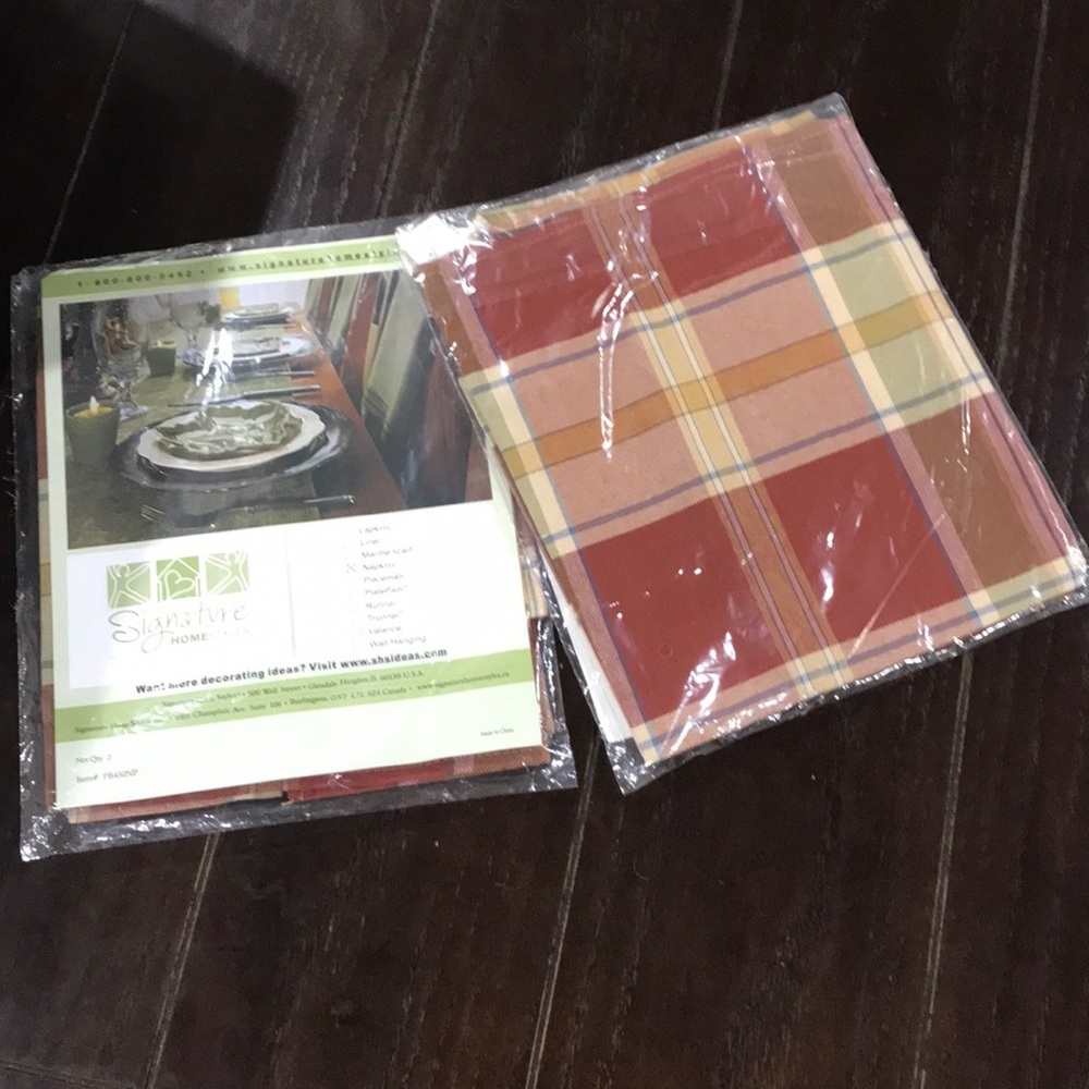 Plaid Cloth dinner napkins for Fall